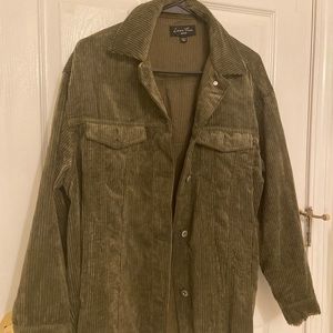 Fringe Corduroy Button Up
